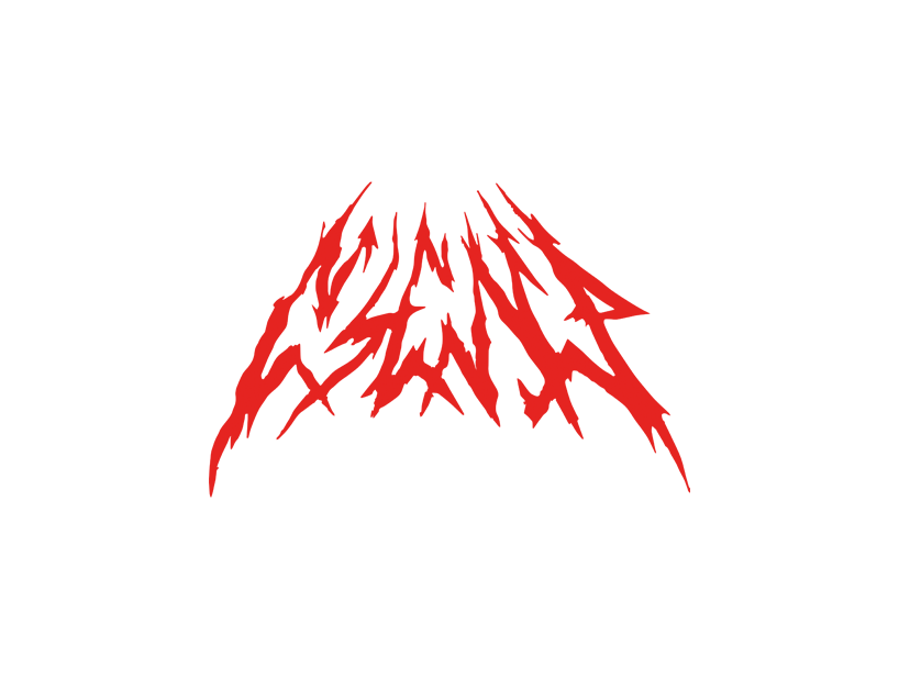 Diseño de lettering o logo CHNS de estilo Heavy Metal